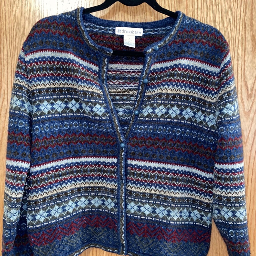 Vintage Style Multicolored Cardigan